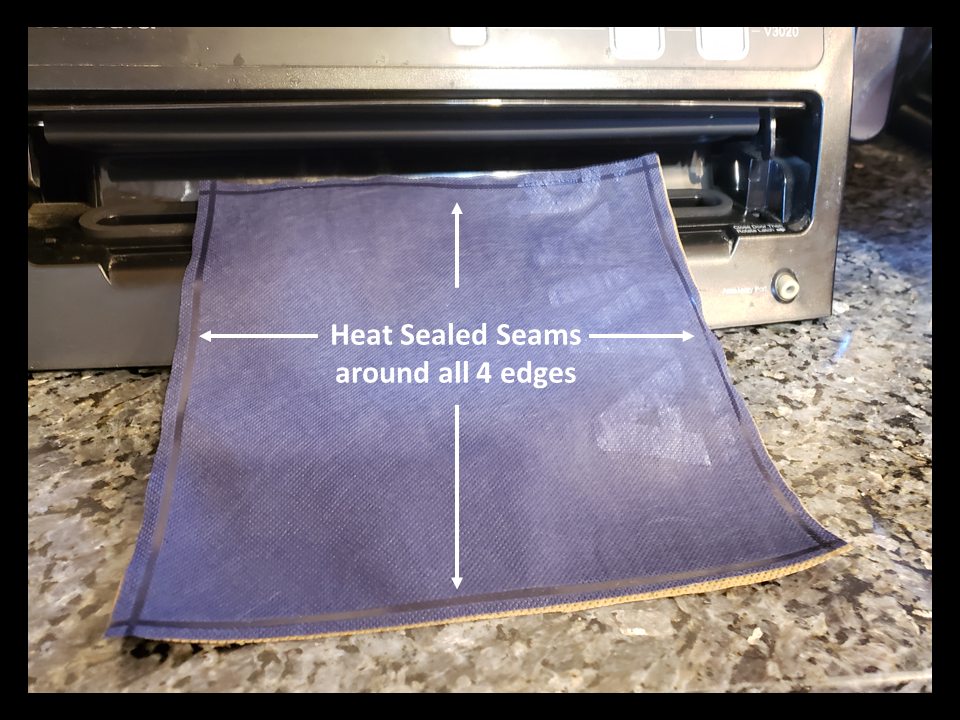 Photo showing sealing the NWPP together on all four sides using the vacuum sealer