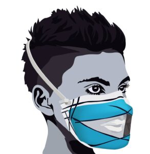 Illustration of the MakerMask: Expression Mask with White Background