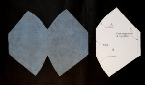MakerMask: Cover pattern cut out of spunbond nonwoven polypropylene